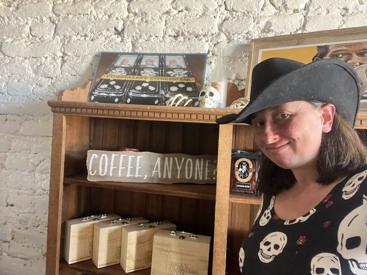 Fun times at an old mortuary. My game that I made is actually being sold here! Check it out! Undertakers Espresso Bar at Watt and Tarbell