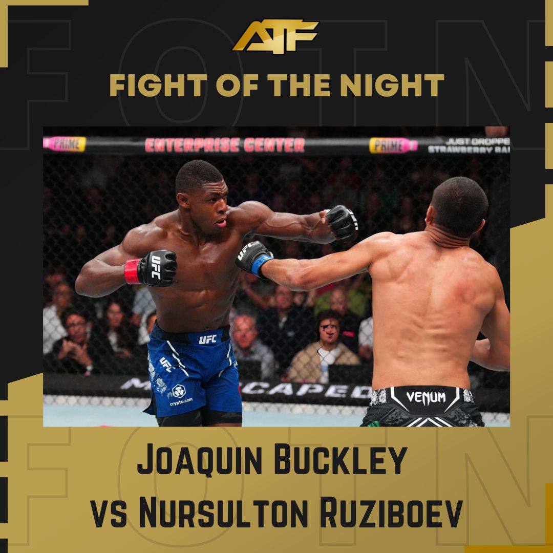We felt that Joaquin Buckley vs Nursulton Ruziboev deserved FOTN honours this evening 👊 Do you agree? 🤔 #UFCLouisville #UFCStLouis