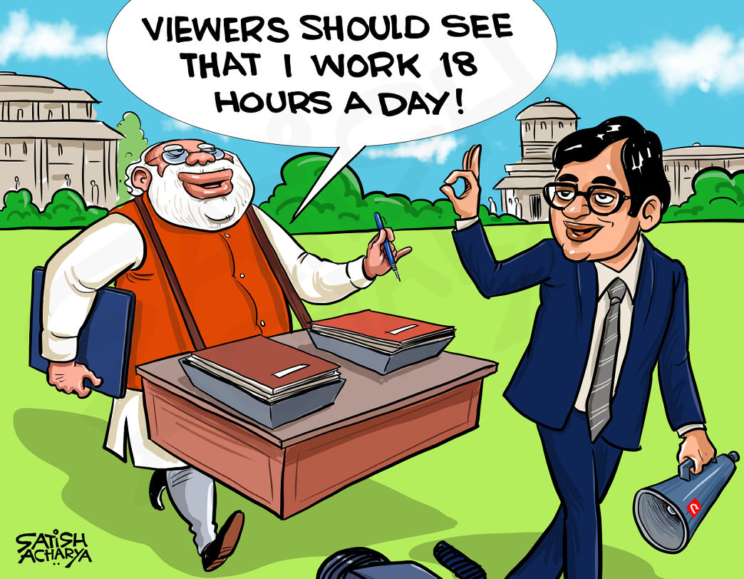 18 hours a day! #LokSabhaElections #ArnabGoswami #narendramodi