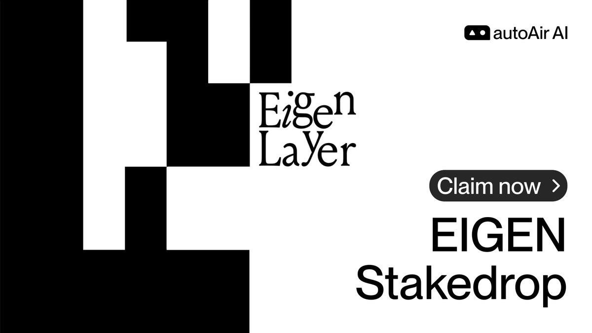 🪂 Heads Up: EIGEN Stakedrop Claims Are Live! Claims for @eigenlayer airdrop are now open for Phase 1 of Season 1! > Check here: claims.eigenfoundation.org 🤖 Here's a quick rundown for you: > Claim Window: May 10th, 2024 - September 7th, 2024 (4 months ) > Claim Now or Wait?