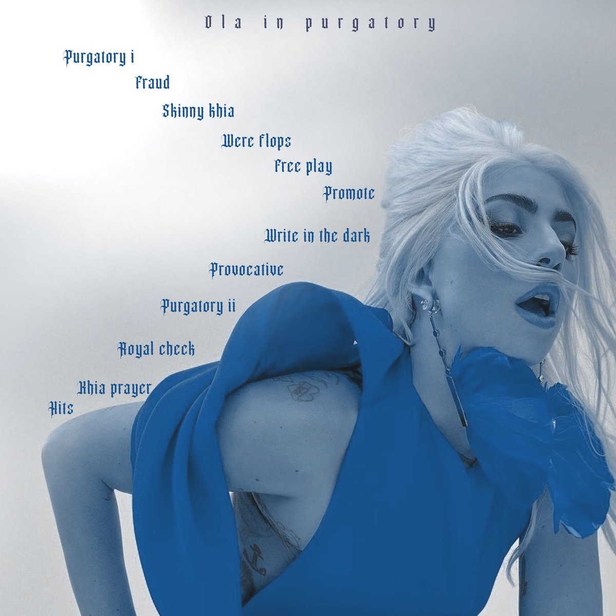 Surprise!? Well we already knew but… my new album OLA IN PURGATORY, officially comes out on June 13th! Here’s the tracklist to it! I hope you enjoy it as it took me 3 months to master it💙♠️🃏I the meantime go stream the tracks we already have from it ⬇️