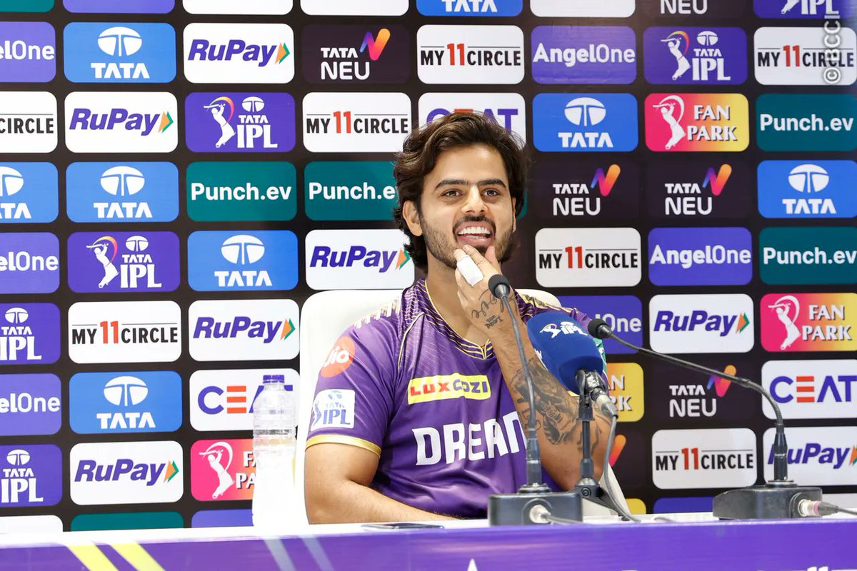 🗣Nitish Rana: 'When I first saw Harshit, I felt he can create an impact at this big stage. We never had a doubt on Harshit's ability.'

(Press Conference)