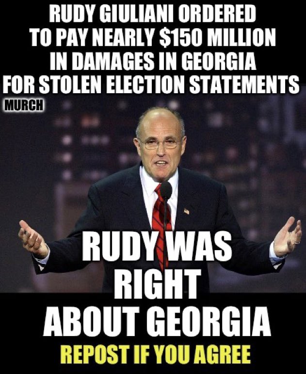 Rudy has been vindicated. I never doubted that he was telling the truth.