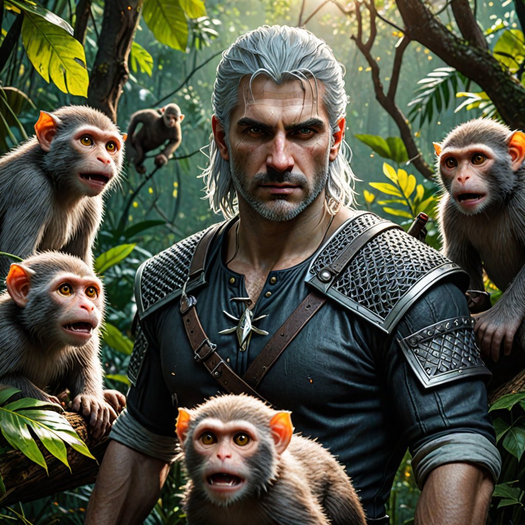 Monkey Business

Image created by an AI Art Generator ℍ𝕠𝕥𝕡𝕠𝕥

#GeraltOfRivia #Geralt #TheWitcher
