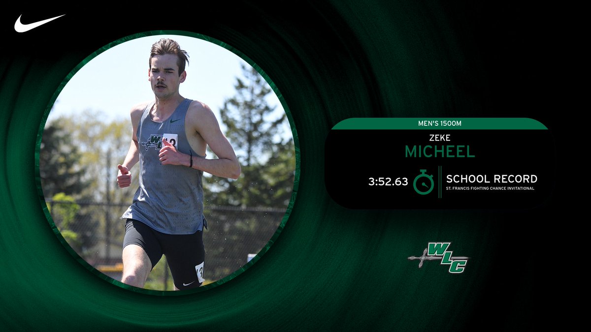 MTRACK: @WLC_XC_TF's Zeke Micheel broke his third school record of the season on Friday, recording a time of 3:52.63 in the 1500m at the St. Francis Fighting Chance Invitational.

#WeAreWarriors #d3tf