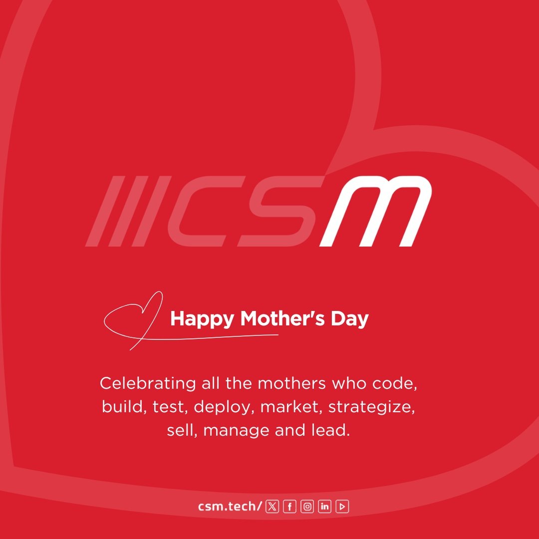 Cheers to the real-life superheroes we call Mom. Happy Mother's Day. #CSMTech #MothersDay #ForeverGrateful