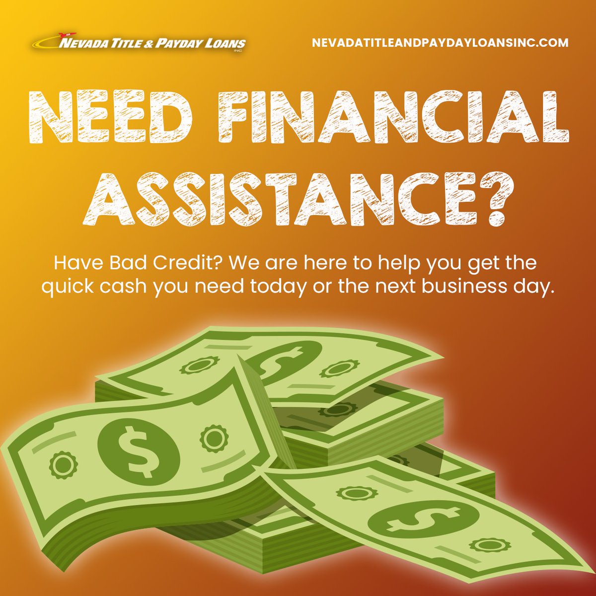 NVTitleLoan's tweet photo. Need financial assistance in Nevada? We can help you get cash fast in times of need, even with bad credit! 🚀💸❤️ Log on to our website to get started: https://t.co/dbHcSPsEJp 

#titleloans #titleloansnearme #loans #fastloans #Nevada #NevadaTitleandPaydayLoans https://t.co/RsgN8Tv5yj