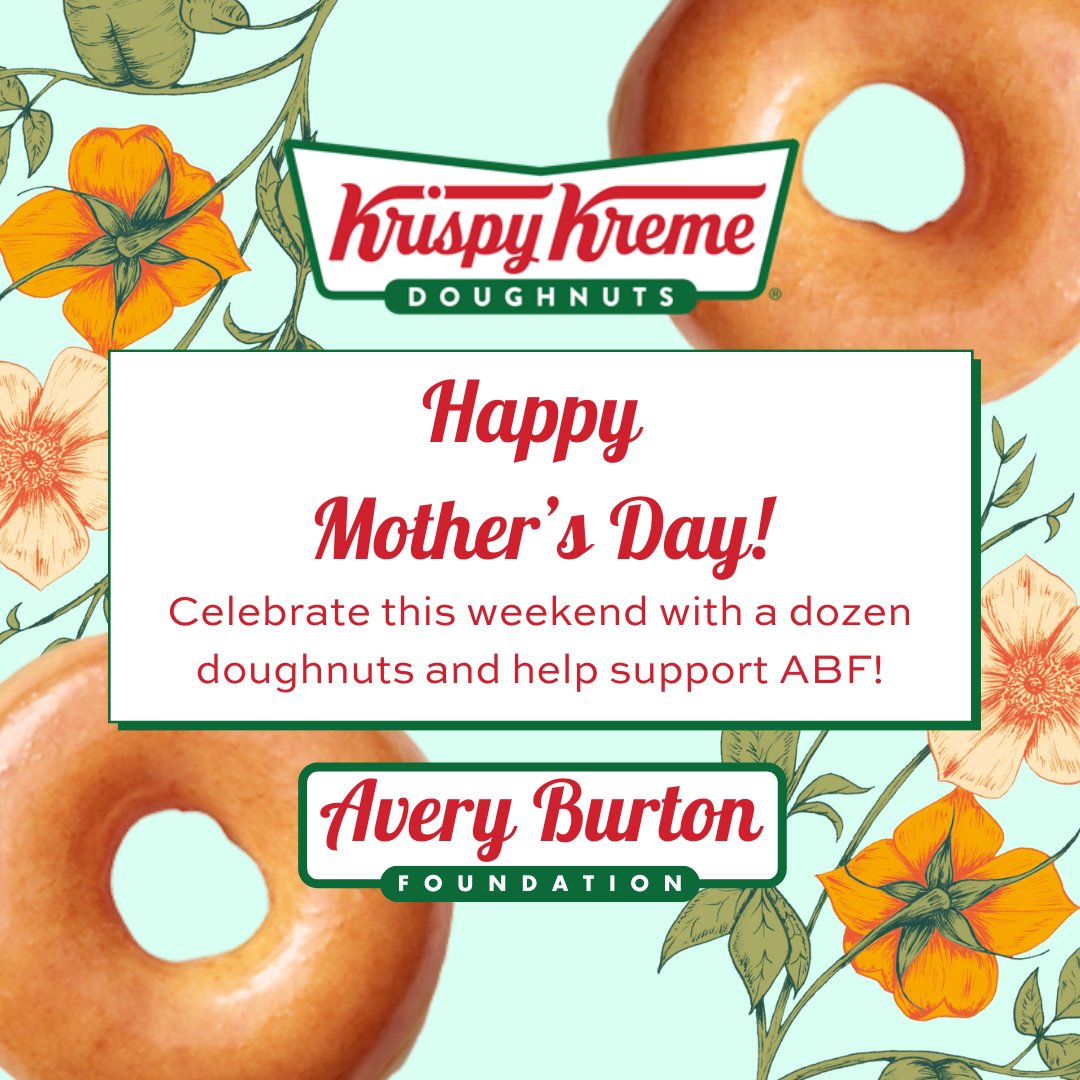keepitrealmntl's tweet photo. #HappyMothersDay! Celebrate your moms this weekend by gifting her a #DigitalDozen and help us fundraise! For every dozen @krispykreme donuts purchased through our link below, 50% of the proceeds will go to ABF.
https://t.co/2UKtnX6OX4
#ABF #MothersDay #MothersDay2024 https://t.co/EWQW10d0Us