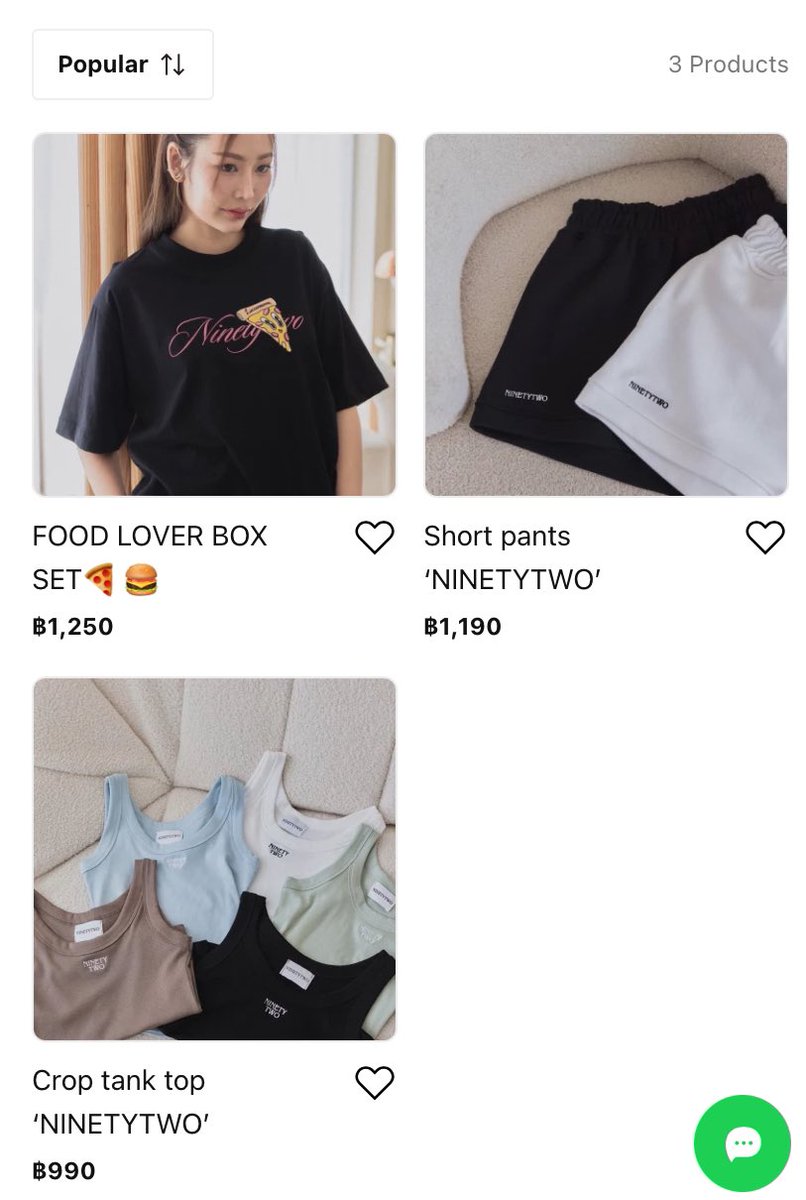💓Crop tank top NINETYTWO 💓Short pants NINETYTWO 💓 FOOD LOVER BOX SET🫶🏻🤍✨ มีแยกขาย 1ตัว 1250 #NINETYTWO #srchafreen 📌 shop.line.me/@058usozr?utm_… For customers who really can't order through the Line Shop. Order from 'LMx92' Website lmx92.com/?fbclid=PAZXh0… Making payment