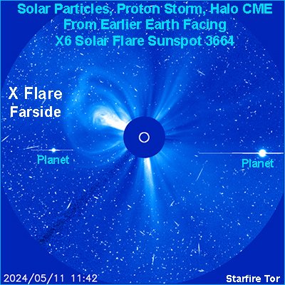 Day 2 Of Intense Worldwide Geomagnetic Storms
More X&M Coronal Mass Ejections Are Coming
Farside X Flare Of Unknown Source
May 11, 2024 UTE
#StarfireTor #WorldwideGeomagneticStorm #XFlares

As day 2 UTE, of the intense worldwide geomagnetic storms ends, the intensity levels went…