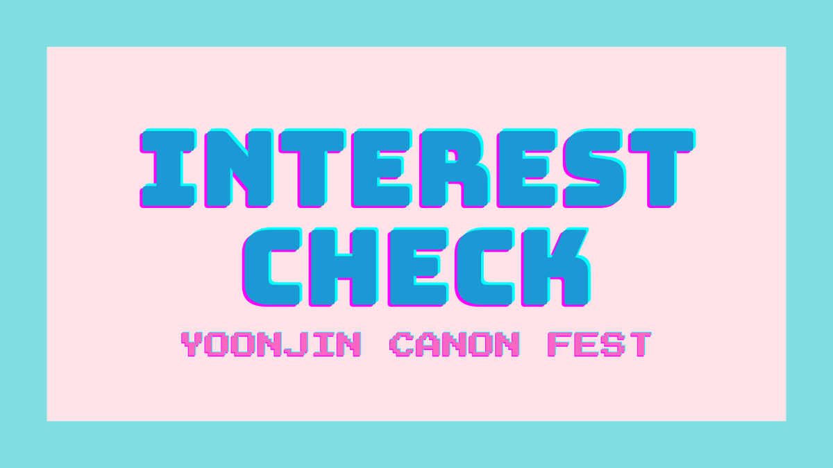 yoonjin_canon's tweet photo. [INTEREST CHECK]

Hi! We are brewing a new fest celebrating canon works for #YOONJIN. But before we start setting up, we'd like to check if we have an audience and potential participants to join in.

Please answer the polls below if you're interested in a yoonjin canon fest 🧵⬇️ https://t.co/1B1bxyZxoK