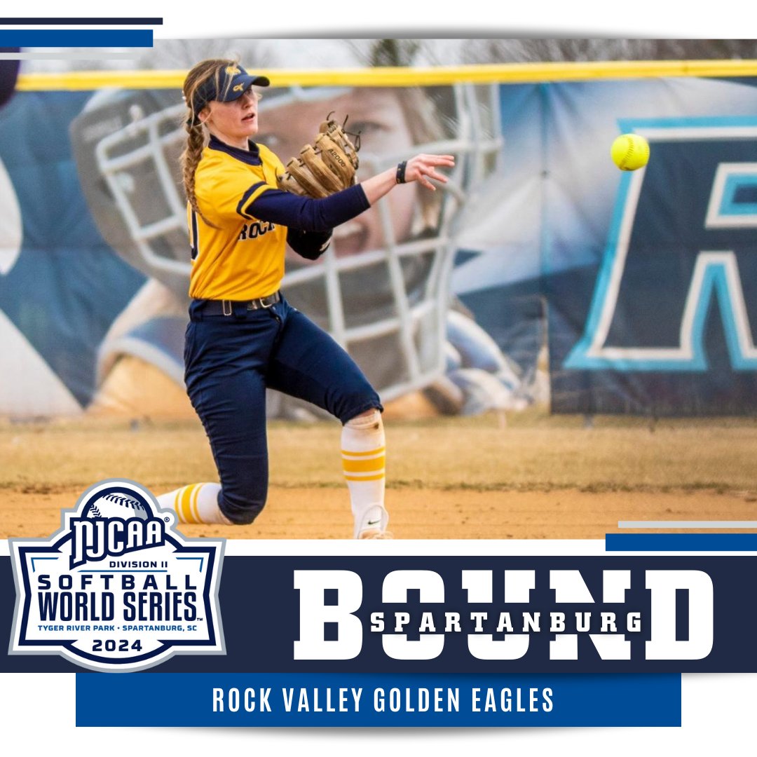 🦅The Golden Eagles are return to Spartanburg! Rock Valley 👊 their 🎟️ to the 2024 #NJCAASoftball DII World Series by winning the Midwest A District. njcaa.org/sports/sball/2…