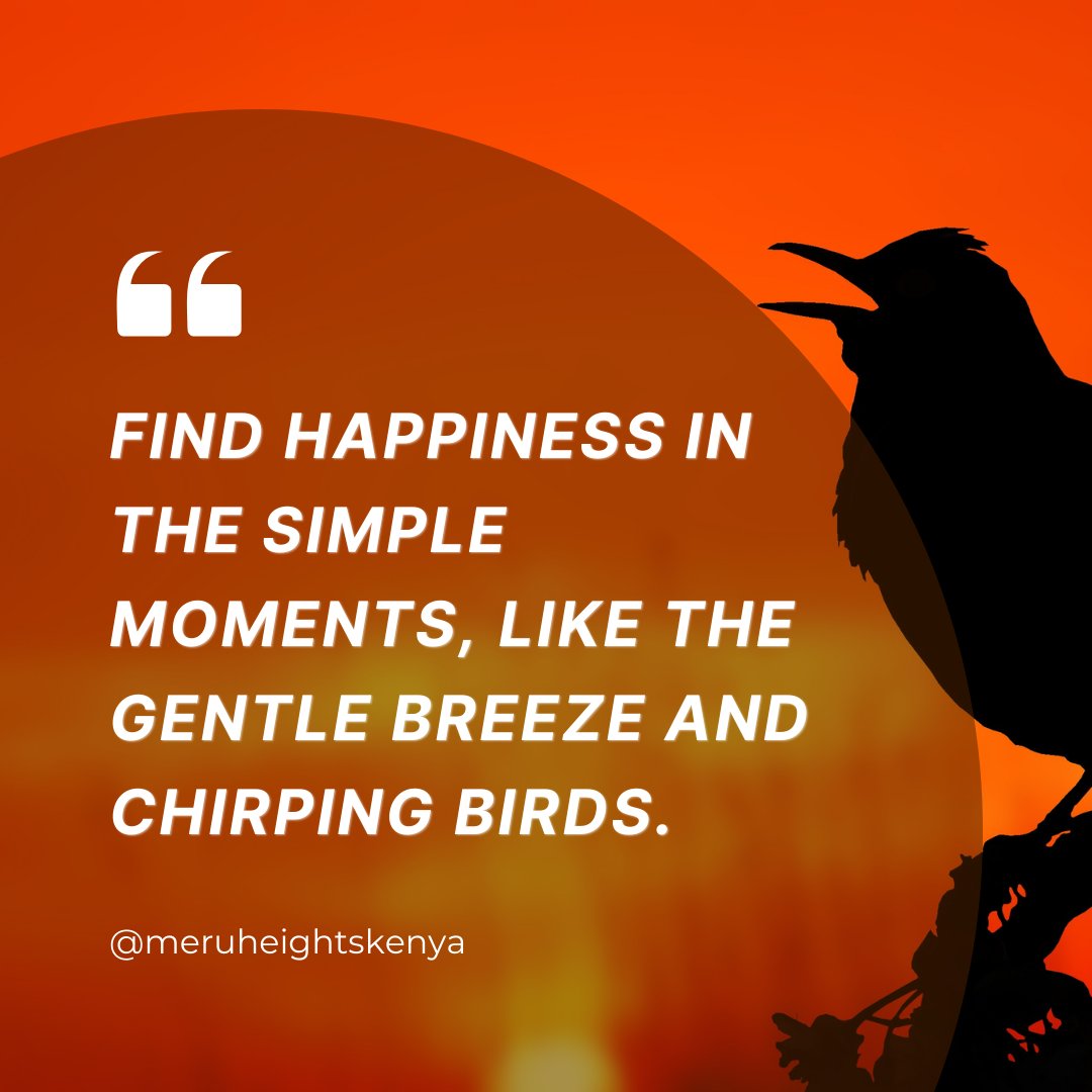 Find happiness in the simple moments, like the gentle breeze and chirping birds. 🐦 

#SimpleJoys #MeruHeightsExperience