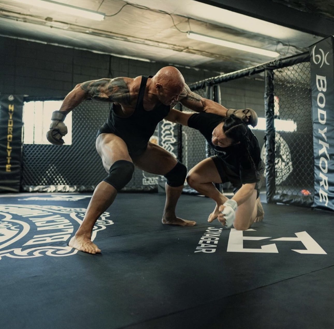 Dwayne Johnson on X: "Training camp - working hard to learn and absorb  everything I can. Thank you @BlackHouseMMA for allowing me the privilege of  training in your gym as I prepare