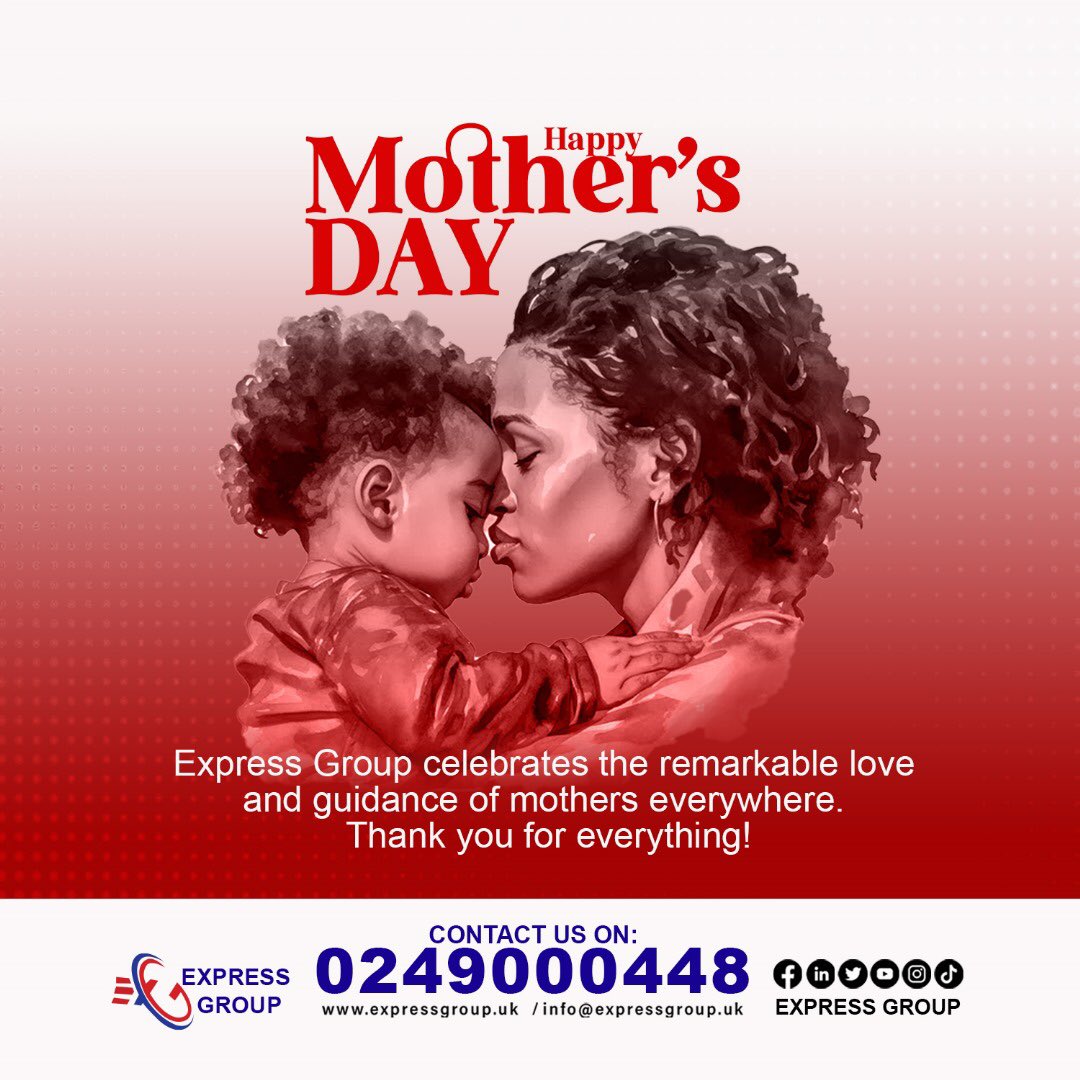 Happy Mother’s Day to all our potential and actual mothers!❤️
.
call us  on 0552827787 / 0598988987 / 0249000448
#ExpressGroup #traveltheworld #travelabroad #workabroad #studyabroad #ielts #travelandtourism #traveladdict #fyp #fypシ゚viral #viral #viralvideos #fypシ゚viral #fyp