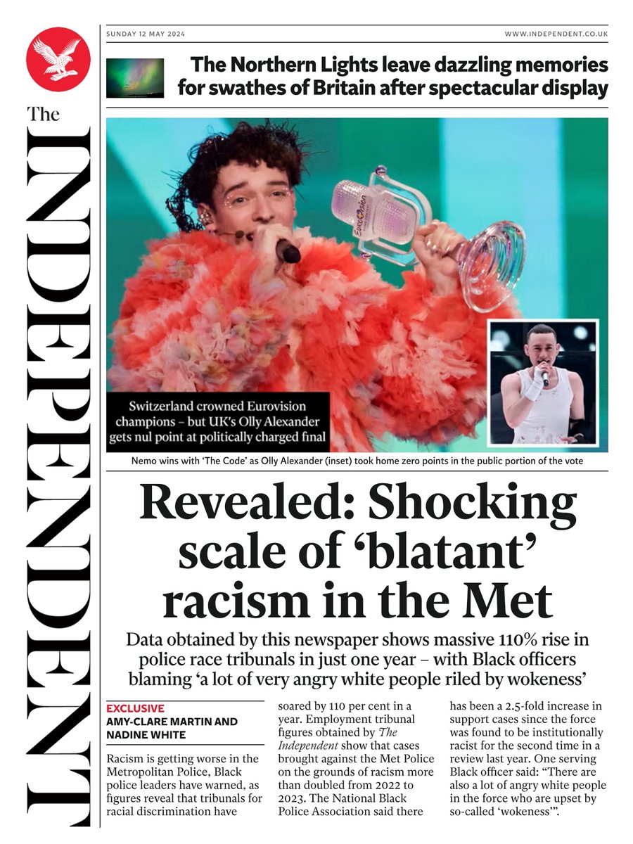 🇬🇧 Revealed: Shocking Scale Of 'Blatant' Racism In The Met ▫Exclusive: One serving Black officer said angry white people in the force are upset by so-called ‘wokeness’ ▫@AmyClareMartin @nadine_writes ▫is.gd/Y5qizw 👈 #frontpagestoday #digital #UK @Independent 🇬🇧