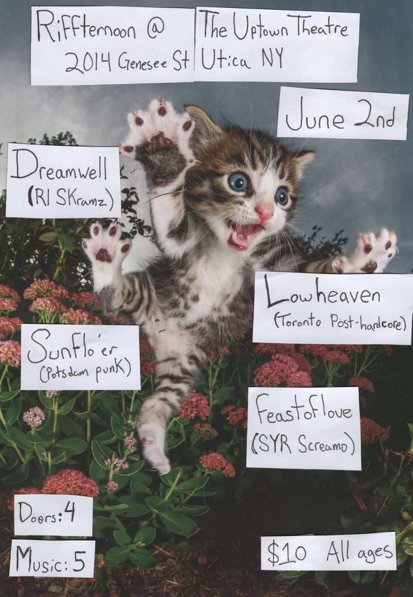 Show coming up in Utica with the cutest poster.