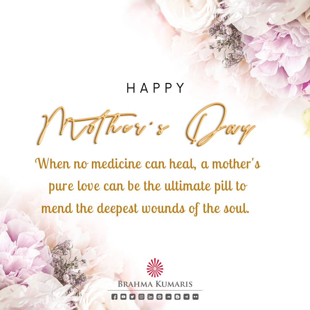 Motherhood—is the source of boundless acceptance and tolerance.
It has the capacity to accept and embrace all of earth's suffering.
We send our regards to every mother on the planet who utilises this superpower. 
Happy Mother's Day. #brahmakumaris