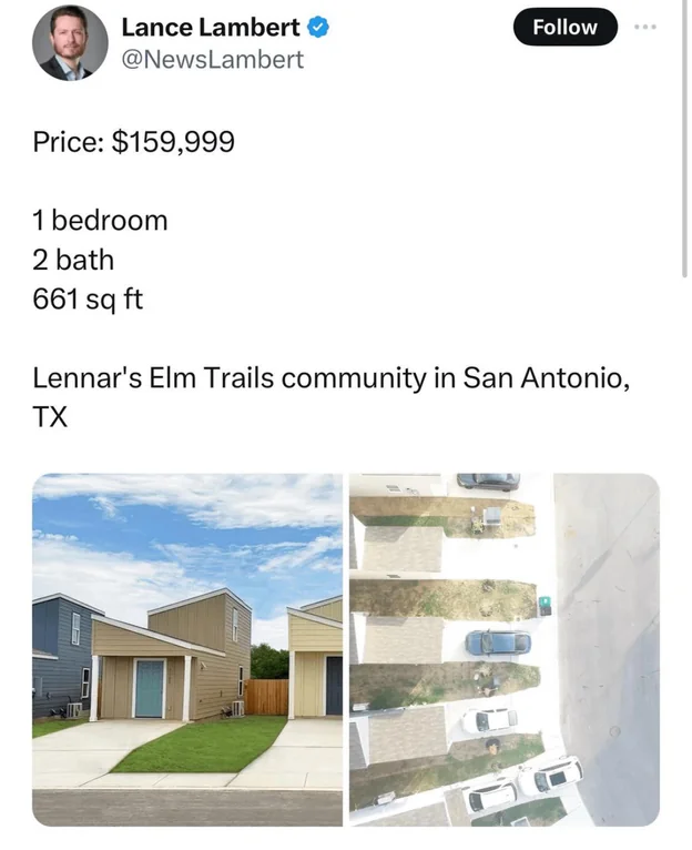 This is why we can't do nice things.

This house is so small and perfect for someone that needs their first housing or assisted housing...

Then a person in a suit says "200,000." and ruins it all.
