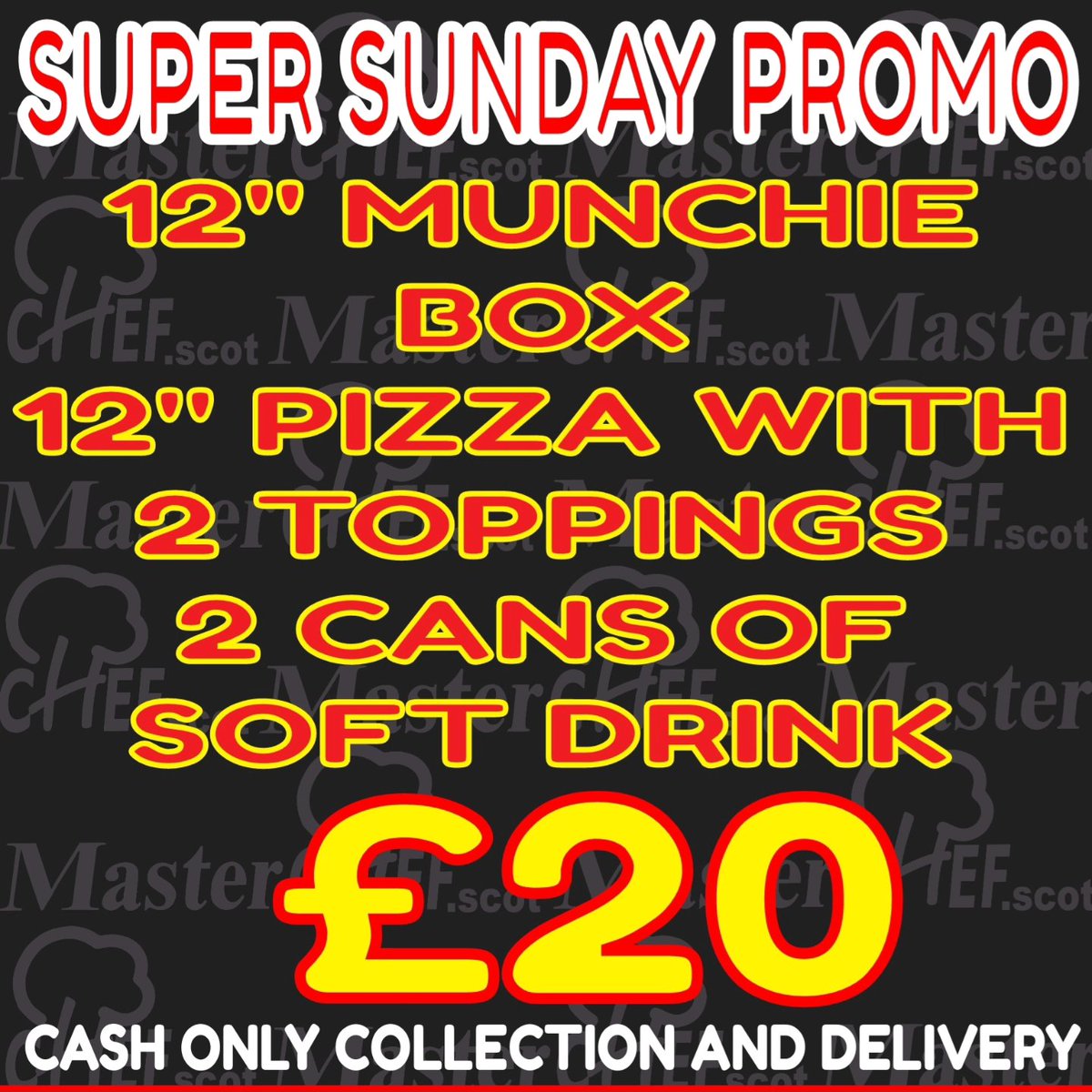 masterchef_scot's tweet image. CASH IS KING SUPER SUNDAY DEALS 
Full portions guaranteed and no half measures Today only grab a munch from the sensational deals Collection or Delivery by calling the shop directly 01418807766 CASH ONLY DEALS  (when placing the order you will have to mention PROMO) T&amp;amp;C