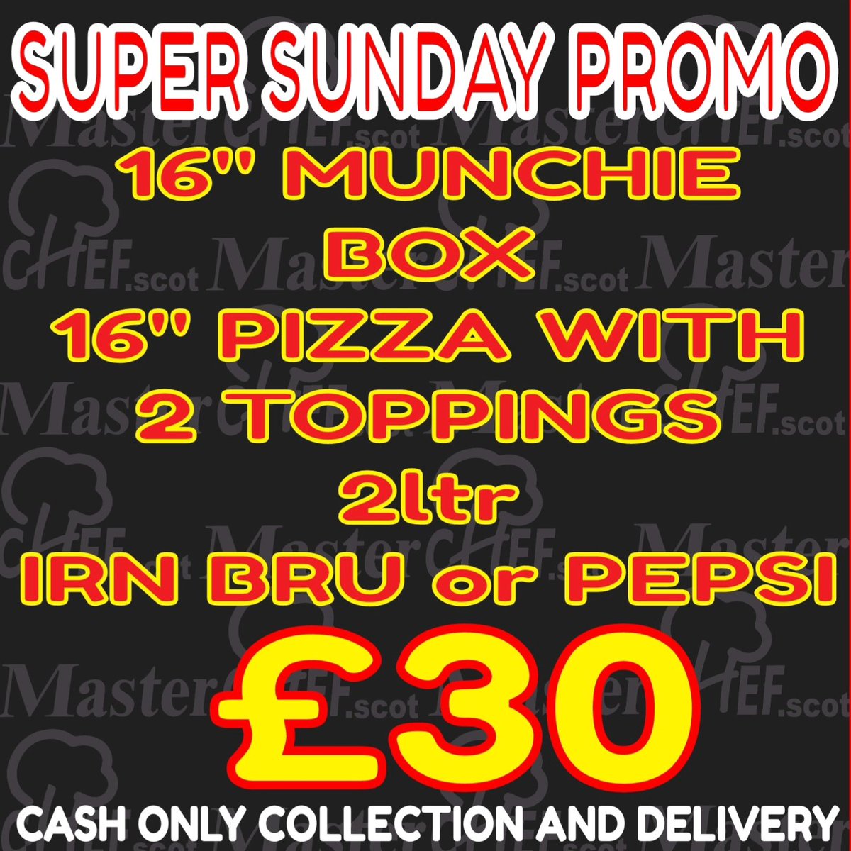 masterchef_scot's tweet image. CASH IS KING SUPER SUNDAY DEALS 
Full portions guaranteed and no half measures Today only grab a munch from the sensational deals Collection or Delivery by calling the shop directly 01418807766 CASH ONLY DEALS  (when placing the order you will have to mention PROMO) T&amp;amp;C
