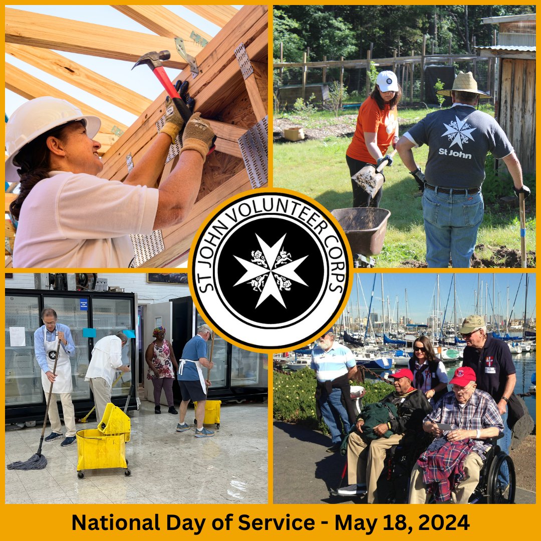 Next week is our 2nd annual National #DayOfService. #SJVC members will be serving in @RMHC, food pantries, @Habitat_org, health clinics, @FisherHouseFdtn, and so many more places. We'll be serving together across the country!
#ProFide 
#ProUtilitateHominum 
#OneStJohn
@StJohnINTL