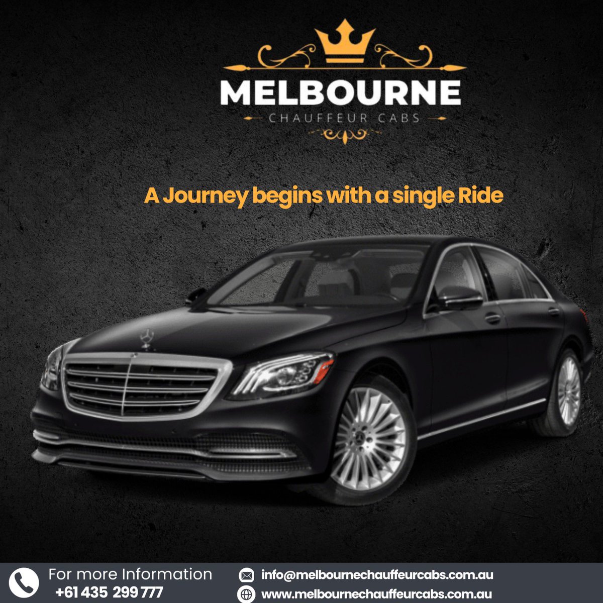 🚖 'Arrive in style, travel with class.' 🌟 Let Melbourne Chauffeur Cabs take you on a luxurious journey through Victoria. ✨ Book your ride today! 📞 Phone: +61 435 299 777 melbournechauffeurcabs.com.au 📍 Service locations: Melbourne, Geelong, Ballarat, Bendigo, Mornington