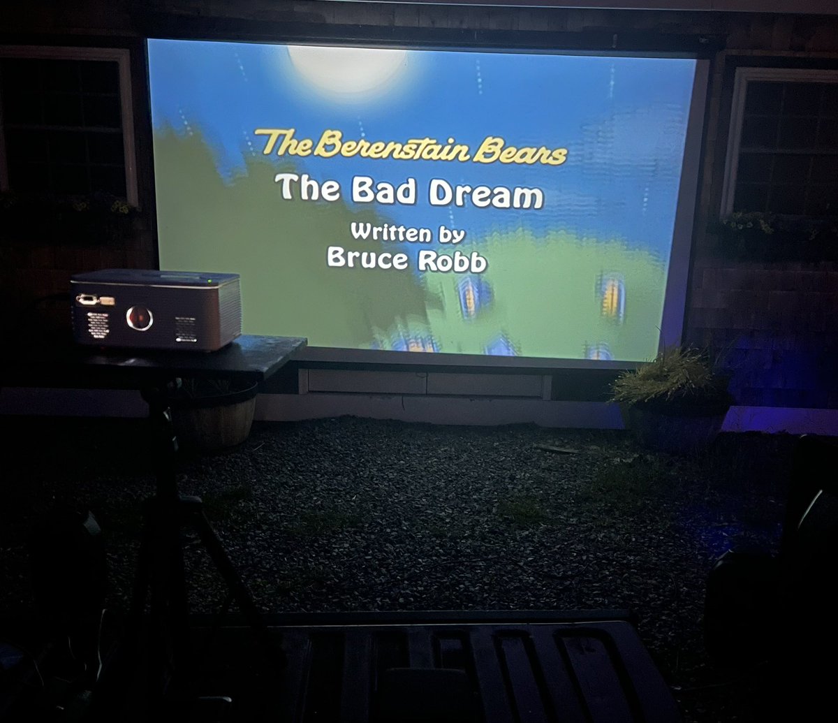 Opening weekend at our home Drive In Theater. How about some Berenstain Bears in “The Bad Dream”…