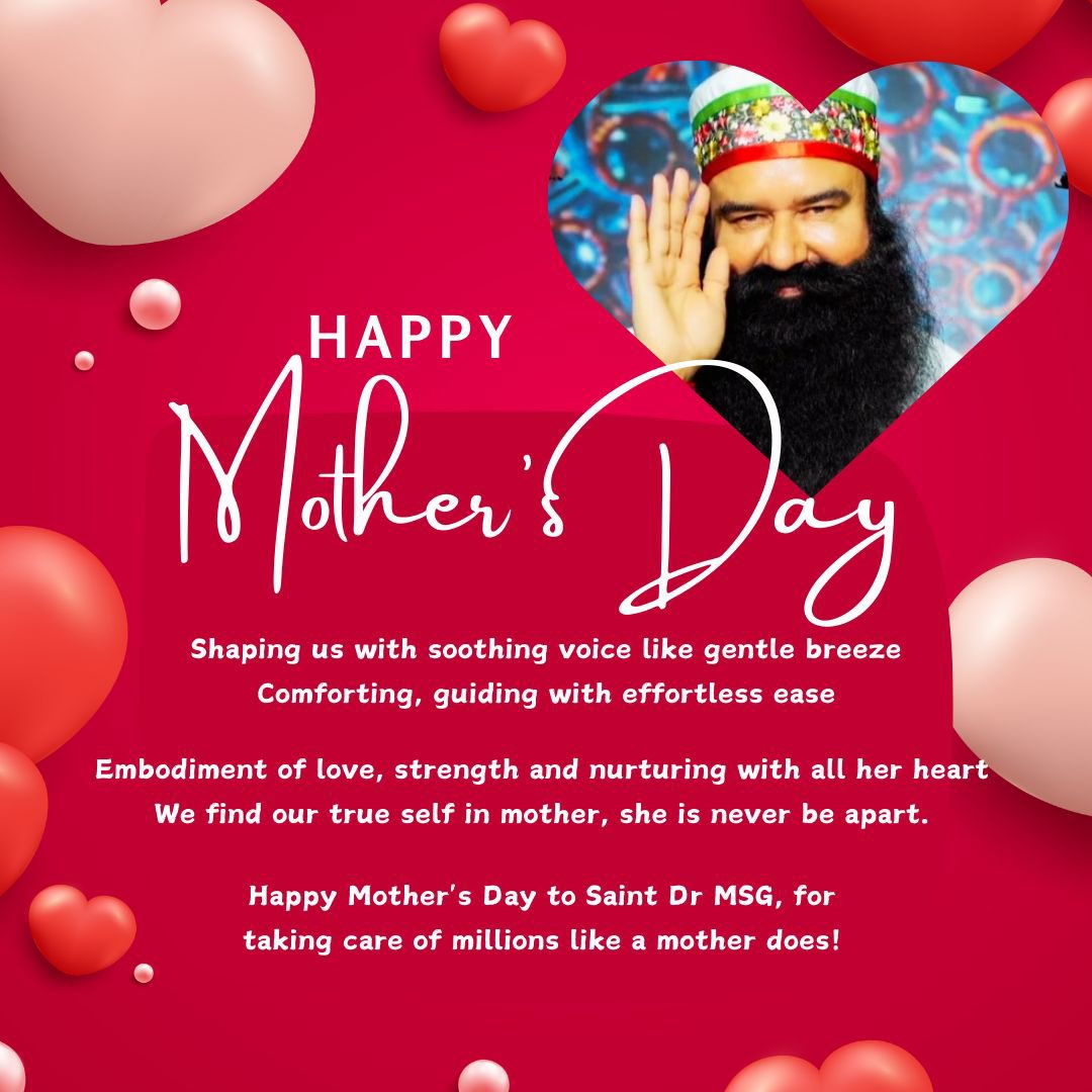 Often it is said that God cannot be everywhere,so he created mother for us Saint MSG Insan always tells us to respect our parents on this special went of mother's day lets us swear that we will take Care of our mothers and respect them. #HappyMotherDay #MotherDay