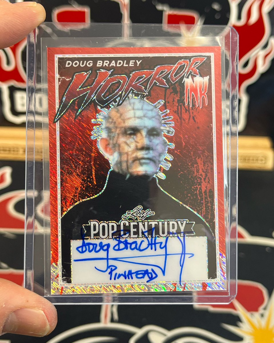 Sweet looking Pinhead Auto coming out of the new @Leaf_Cards Metal Pop Century breaks! 🔥🔥 #pinhead #movies #horrormovies #horror #groupbreaks #boxbreaks #casebreaks #thehobby #autograph #dougbradley #boom #follow #collect #like #share #tradingcards