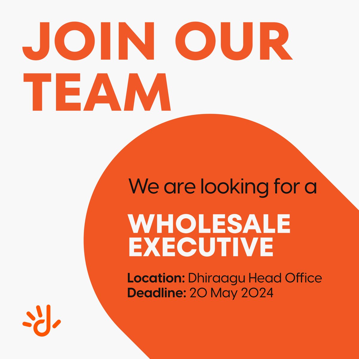 Join our team to shape the digital future! We are looking for a Wholesale Executive. To apply please visit - a.peoplehum.com/vedg9 Deadline – 20 May 2024.