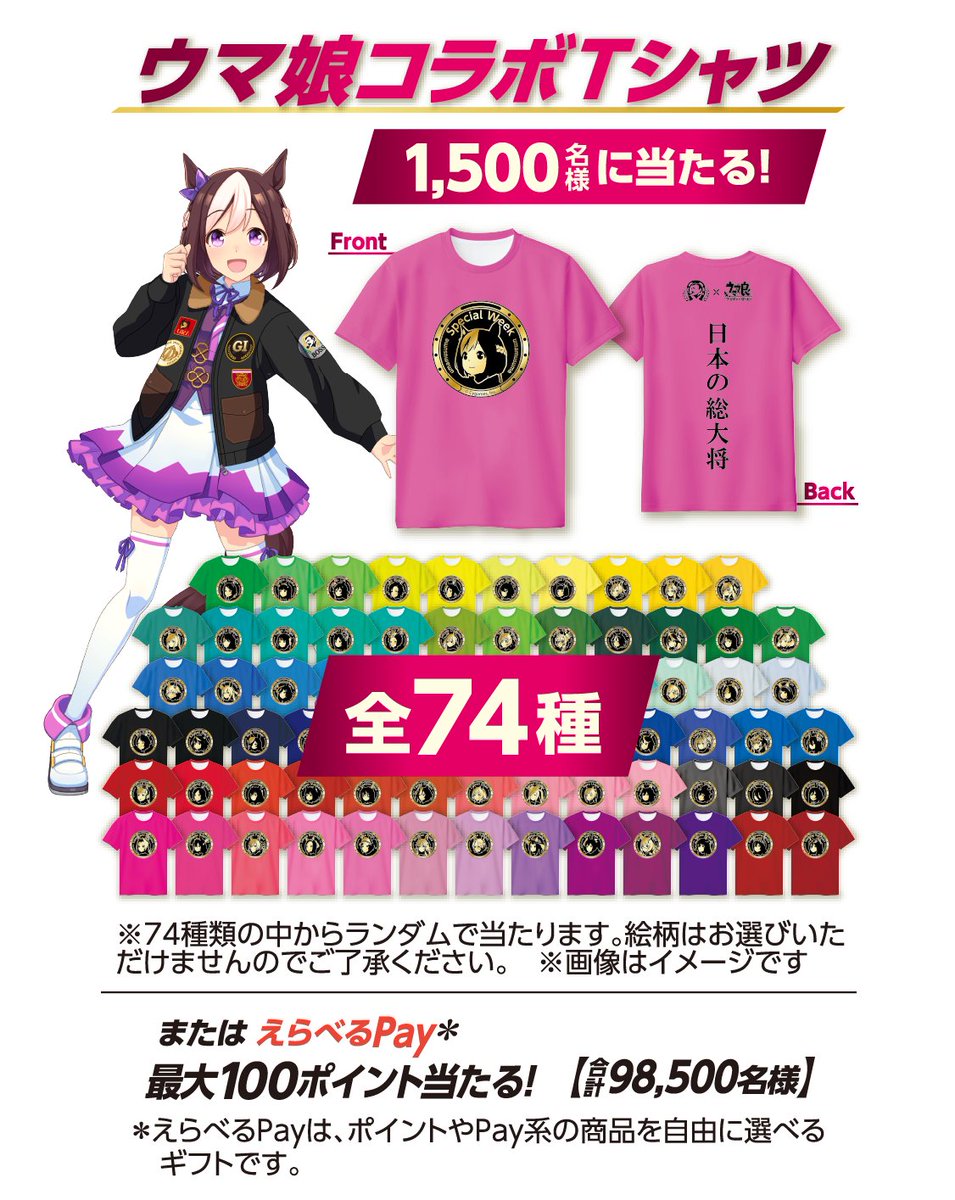 ウマ娘BOSS Tシャツ当選品オグリキャップ
