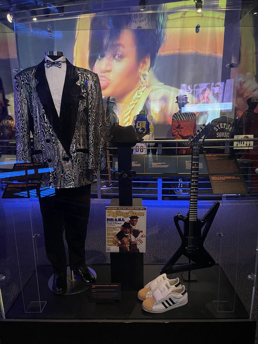 They had a section just for hip-hop and it was so cool! Notorious B.I.G.! Salt-N-Pepa! Flavor Flav and his necklace! Run-DMC! #NotoriousBIG #SaltNPepa #FlavorFlav #RunDMC #rockhall
