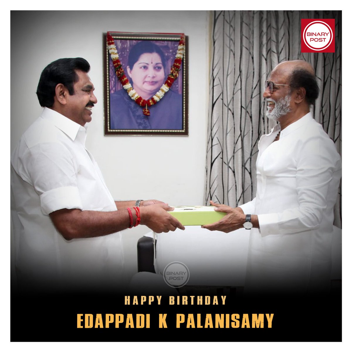 Happy Birthday @EPSTamilNadu ...

#Thalaivar 🤘 #Superstar #Rajinikanth #EPS #HBDEPS #BinaryPost