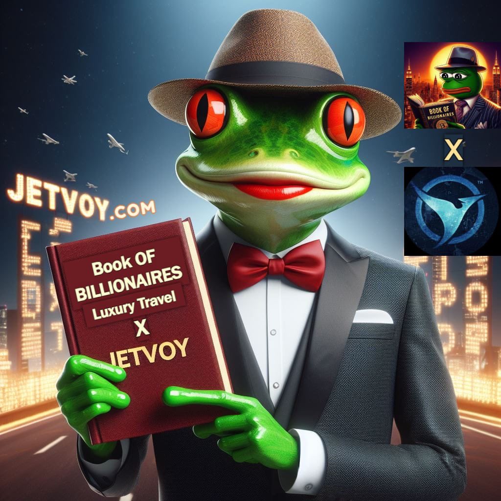 ✈️ Exciting news 🚨! $BOBE CTO is teaming up with Jetvoy.com @JetvoyOfficial to bring you the ultimate luxury travel experience! 🌟💼 Get ready to elevate your meme game to new heights with opulent destinations and millionaire-worthy adventures! 🌴💎 Stay tuned for