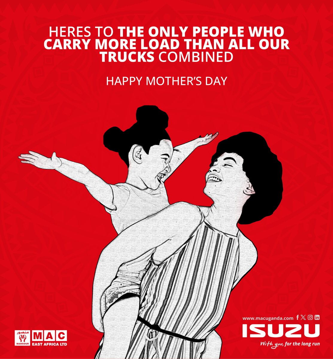 To the women who make every journey extraordinary and continue to be with for the long run.

Happy Mother's Day.

#MothersDay | #motherhood | #mothersday2024
#withyoufortherun | #Isuzu