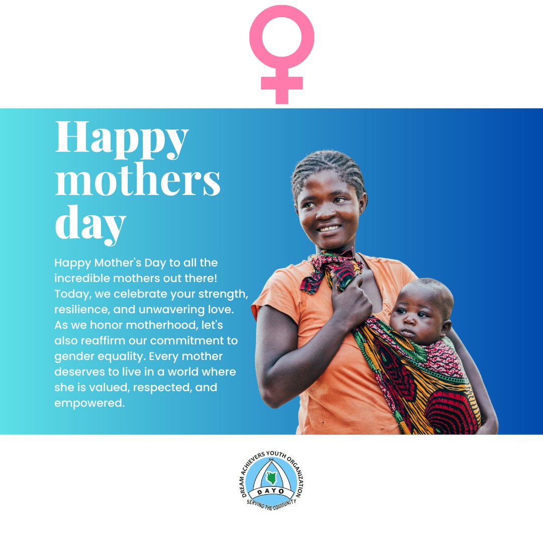 Happy Mother's Day to all the incredible mothers out there. Today, we celebrate your strength, resilience, and unwavering love. As we honor motherhood, let's also reaffirm our commitment to gender equality. #MothersDay #GenderEquality #DayoSpeaks