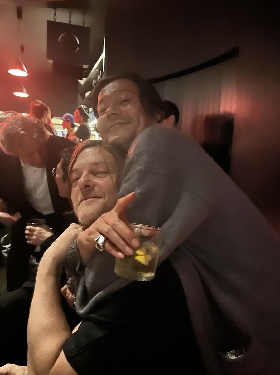Norman Reedus with Kunichi Nomura in Tokyo, Japan on May 11th. ©️ @/limiyamamoto on Instagram #ノーマンリーダス