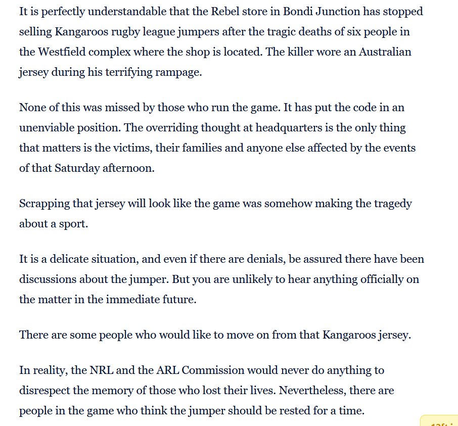 shaggy84329's tweet image. From Danny Weidler&apos;s column 
#NRL #IntRL #RugbyLeague