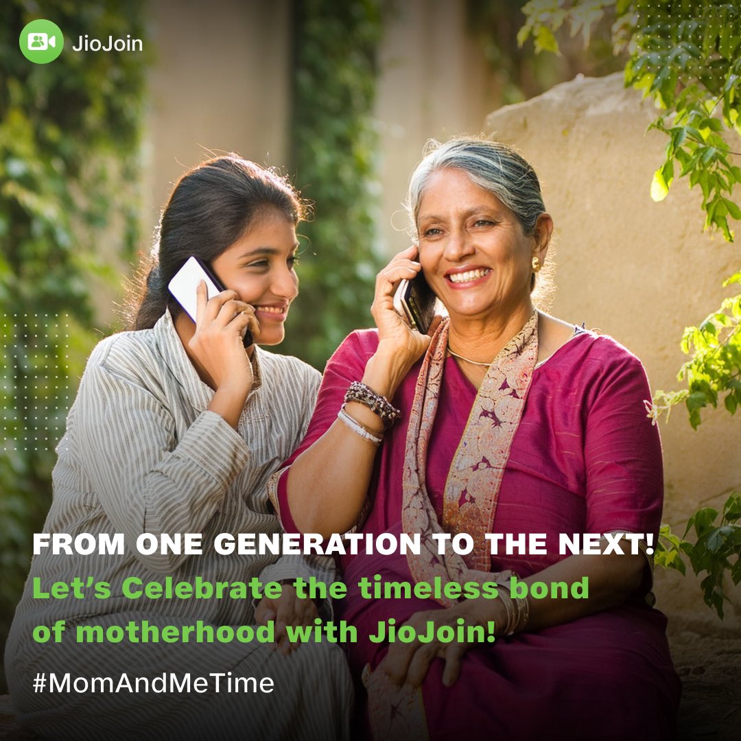 Cheers to the everyday superheroes who make our world brighter! 💐 Happy Mother’s Day from #JioJoin  
#MomAndMeTime #celebratingmoments