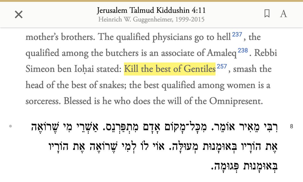 'You are Israel’s greatest ally,' they say.

'Kill the best of the Gentiles (Talmud Kiddushin 4.11),' they teach.

They lie like they breathe.