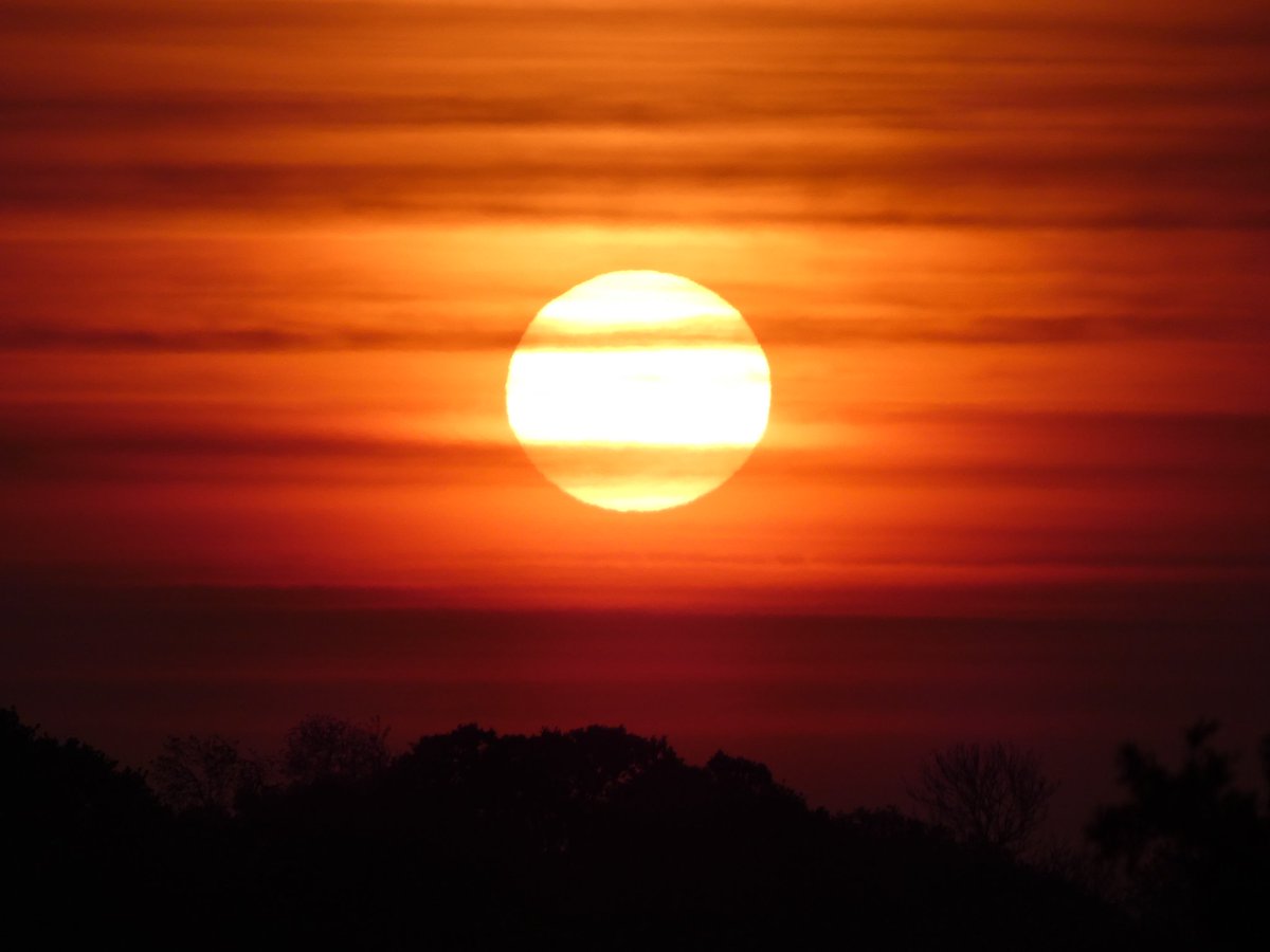 Eastern lights - the Suffolk sunrise near Halesworth today.