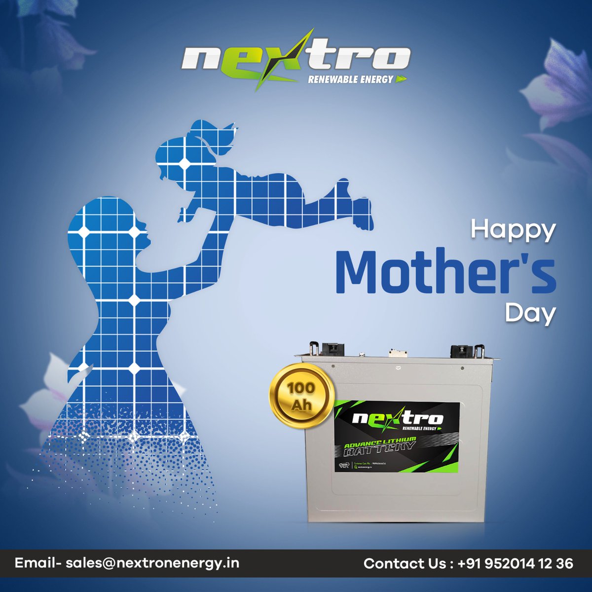 Happy Mother's Day to the woman who has nurtured us with love and kindness.
We are forever grateful to you.

#mothersday #mothersday2024 #happymothersday #celebratingmothers #MomentsWithMom #MothersDaySpecial #momsarethebest #NextroBattery #Battery #LithiumIon