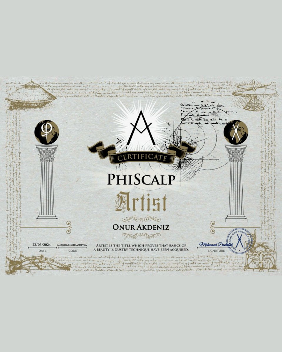 My PhiScalp Artist Certificate.

#phiscalp #sclapmicropigmentation #smp #micropigmentation #onurakdenizsmp
