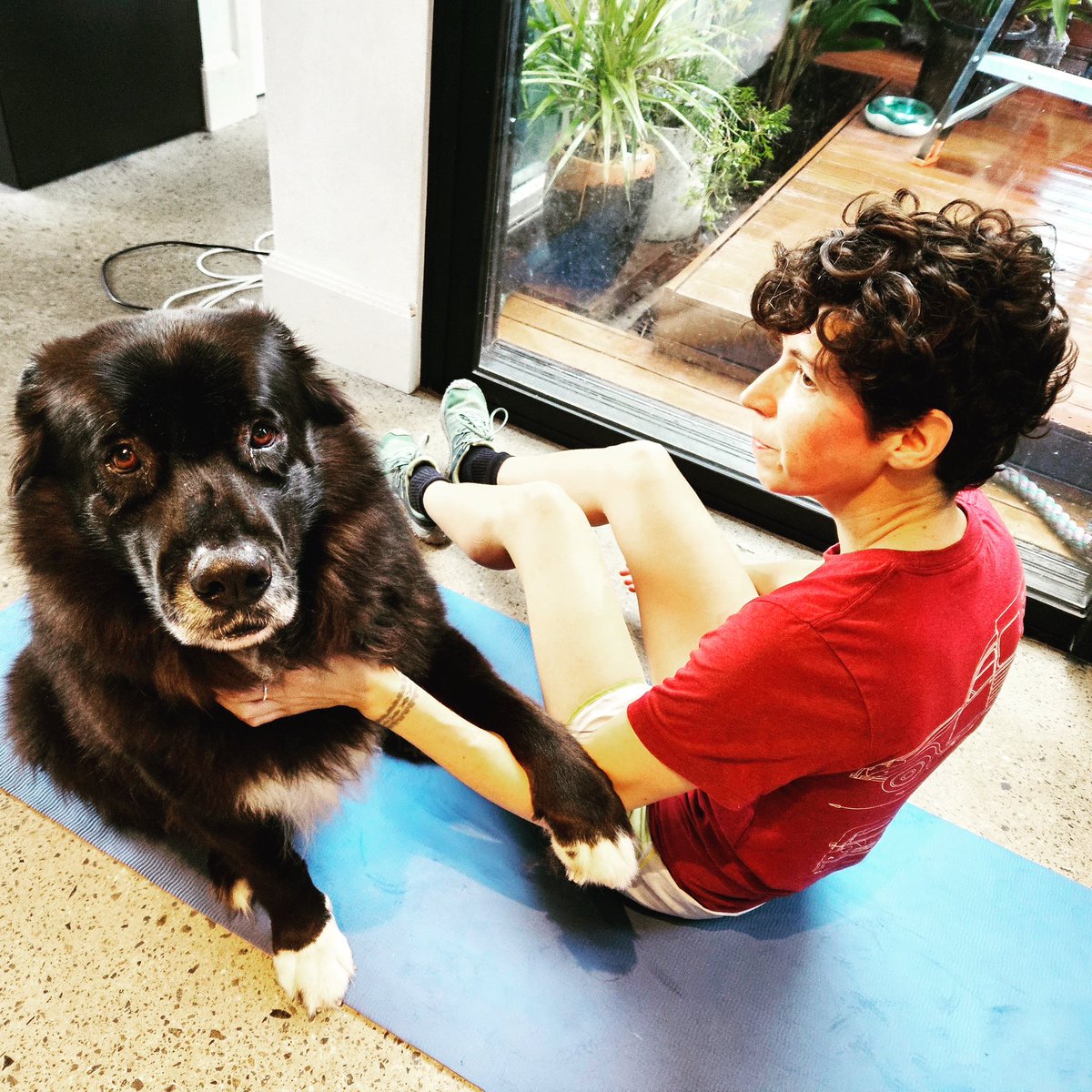 Hugo helping me with my workout
