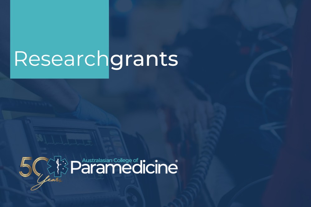Applications for #ParaResearch grants are due by THIS Friday!

The College is offering three types of research grants, open to members undertaking research:

• Early Career Research
• Higher Degree by Research 
• Research Dissemination and Translation

paramedics.org/research/grant