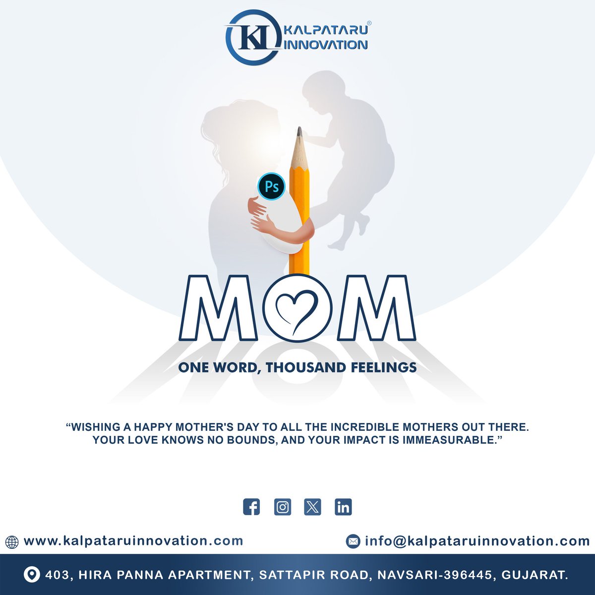 Celebrating the roots that nourish us all, Happy Mother's Day!

#kalpataruinnovation #happymothersday #mothersday #kalpataru #itcompany #graphicdesign #innovation #domain #hosting #websitedesign #webdevelopment #ecommercedevelopment #mobileappdevelopment #seo #DigitalDominance