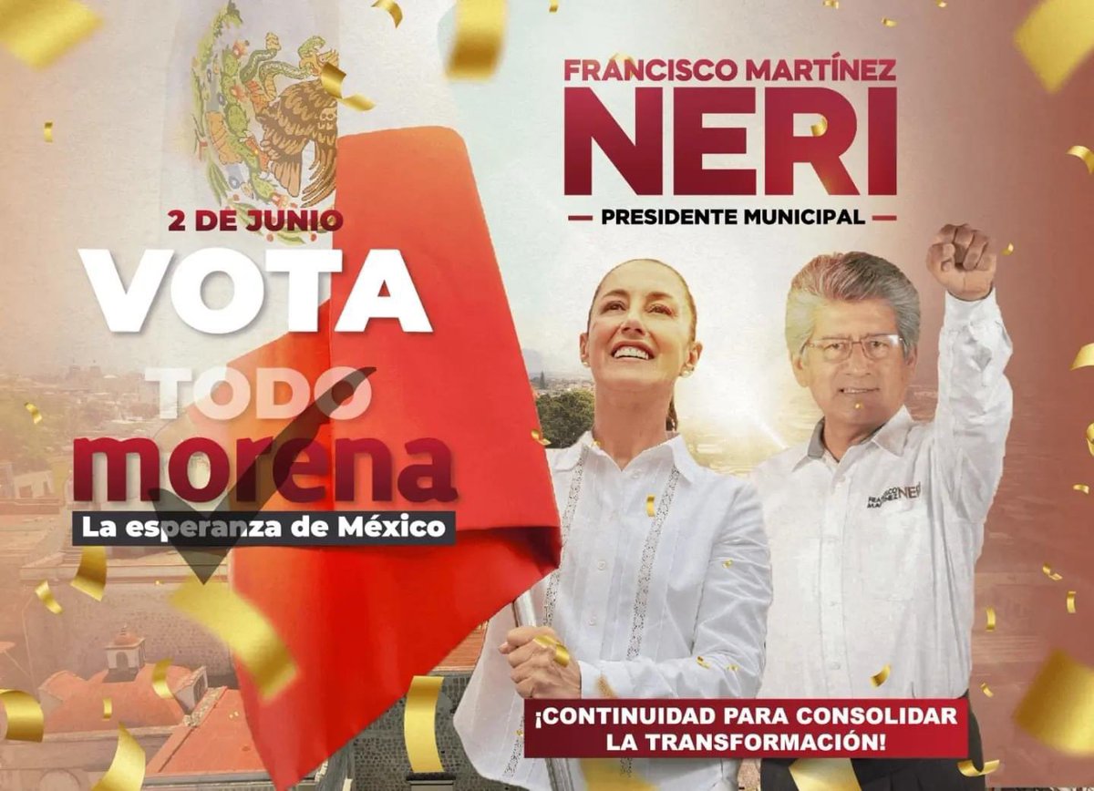 #Elecciones2024 @Martinezneri Candidato de Morena a la Presidencia Municipal de Oaxaca de Juárez. 👇👇👇👇 ¡Nuestro horizonte es la transformación de México y la dignificación de su pueblo! #VotaTodoMorena #ParaConsolidarLaTransformación en #OaxacaDeJuárez #Oaxaca…