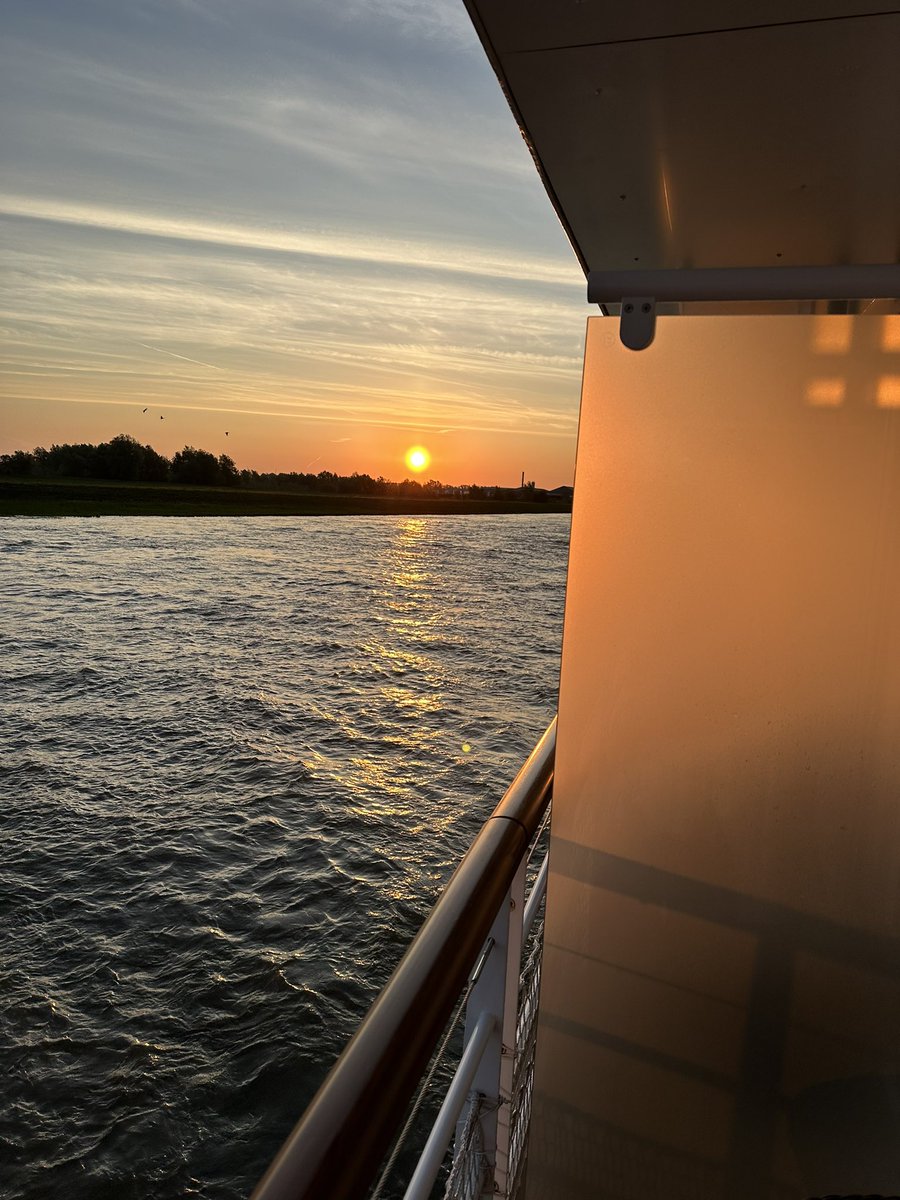 Waking up to this view as we sail towards Amsterdam on @arosa_cruises riverboat A-Rosa Sena.