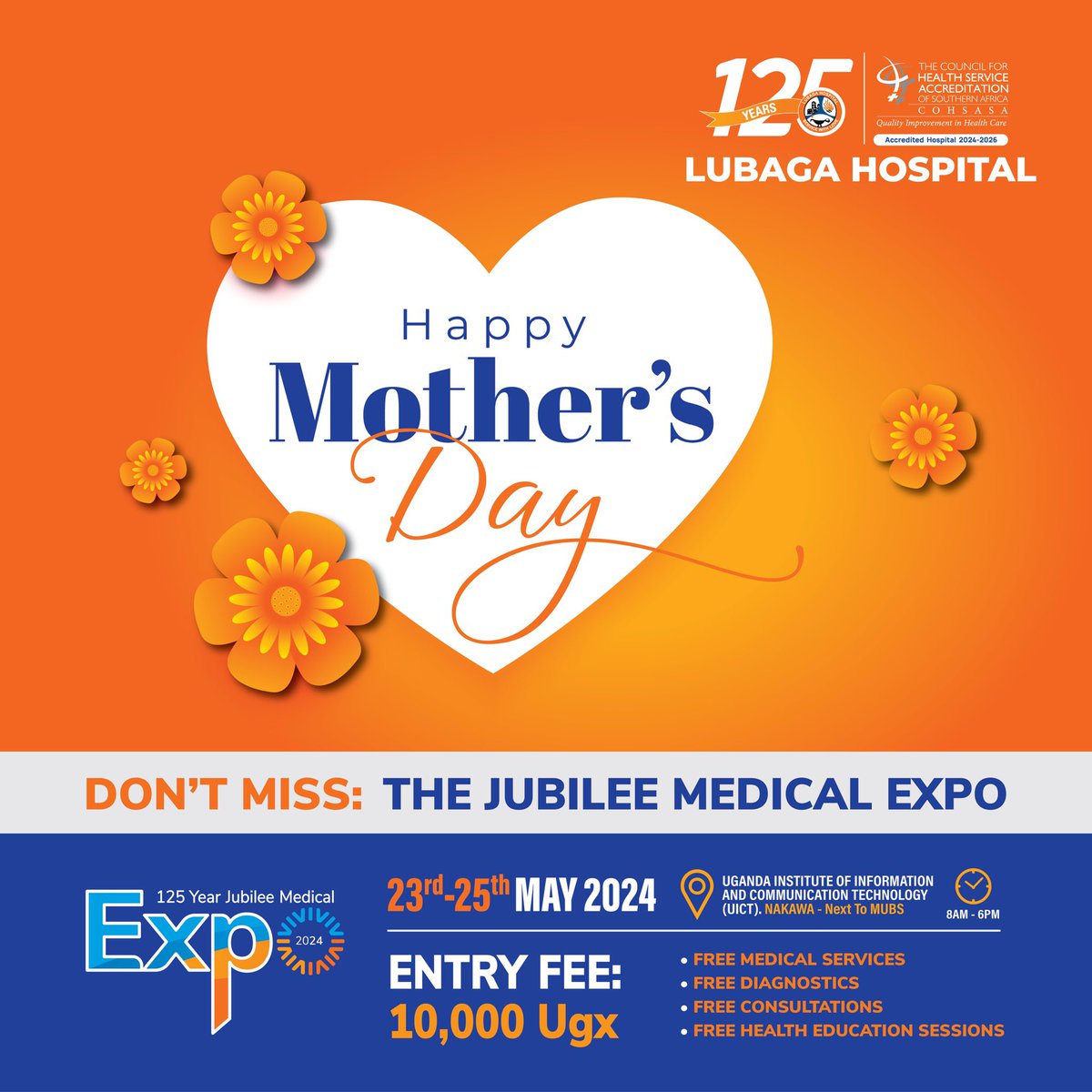 𝐇𝐀𝐏𝐏𝐘 𝐌𝐎𝐓𝐇𝐄𝐑'𝐒 𝐃𝐀𝐘
#LubagaHospitalAt125Years #JubileeMedExpo #LubagaHospital
